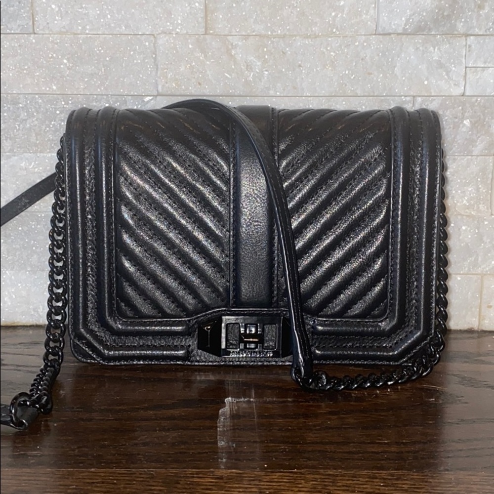 Rebecca Minkoff Chevron Quilt Small Love crossbody